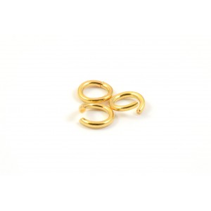  6mm jumpring gold plated (pack of 100)